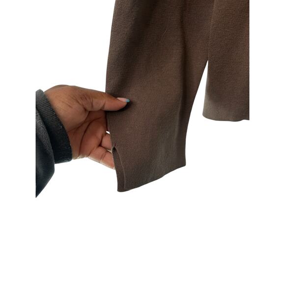 J. Jill Brown Basic Long Sleeve Casual V-Neck Mock Neck Knit Sweater Size XL - Picture 6 of 12